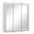 Bathroom Medicine Cabinet, Wall Mounted, 3 Mirror, Doors White-568652369