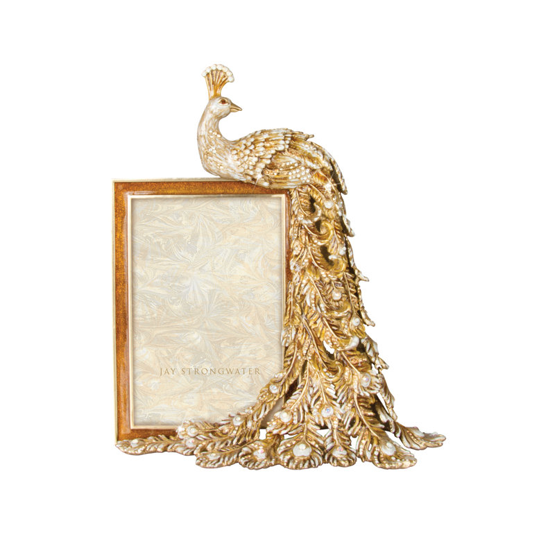 PEACOCK COLLECTION Gold Metal Picture Frame