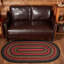 Tapis en coton tressé à motif géométrique rouge / noir / gris Amadeu-1121942184