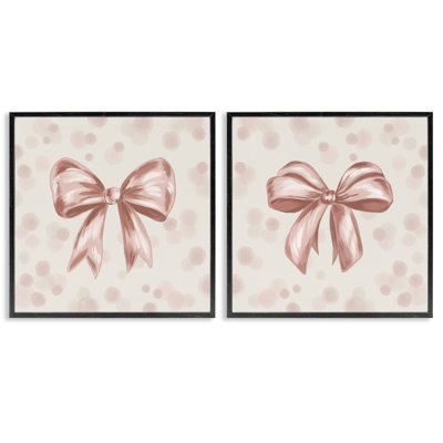 «Sweetest Bow Neutrals», ensemble de 2 giclées encadrées, design par Kristen Dalpiaz