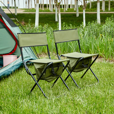 Lightweight Folding Patio Chair, Portable Chair for indoor, Outdoor Camping, Picnics and Fishing by Arlmont & Co.