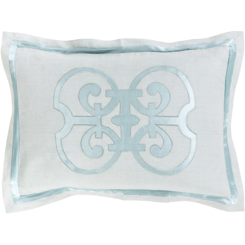 Versaille Linen Blend Sham Set, Standard, Blue