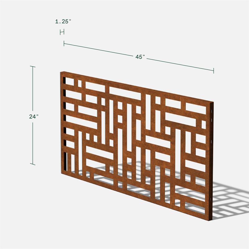 4 ft. H x 2 ft. W Screen Series Blocks Fence Panel