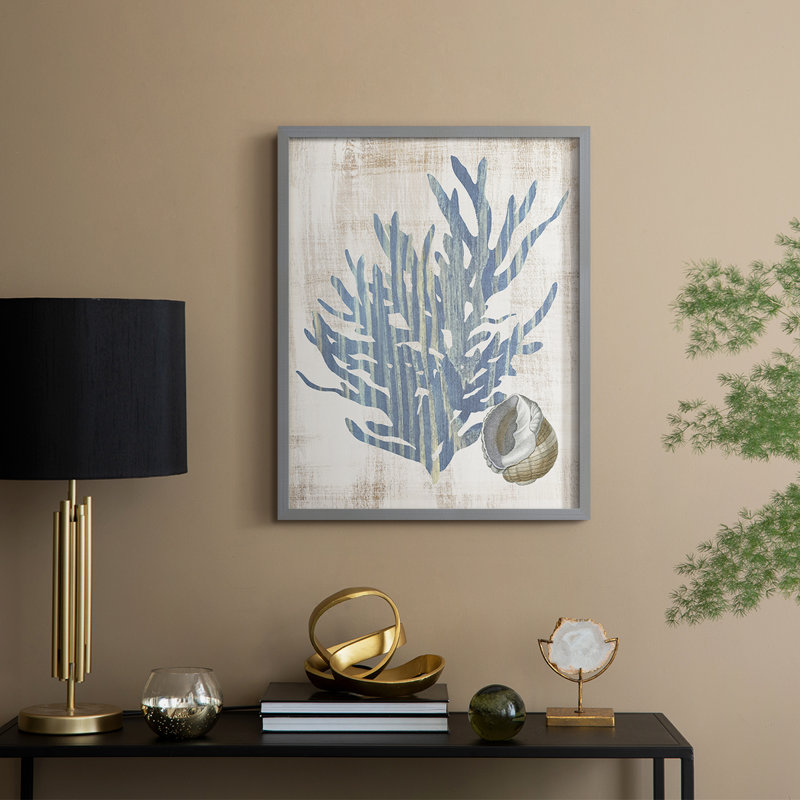 Kelp II Framed Print - Solid Wood, Gray, 21" H x 17" W