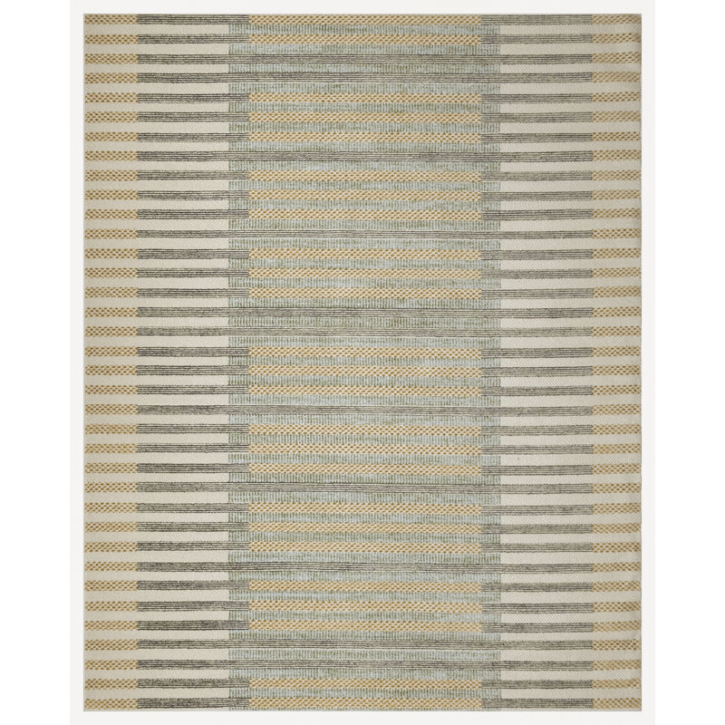 Martay Power Loom Geometric Polyester Area Rug , Rectangle 8' x 10'