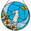Panneau de vitrail papillon 7,8 "H-554459766