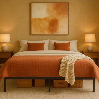Platform Metal Bed Frame Modern