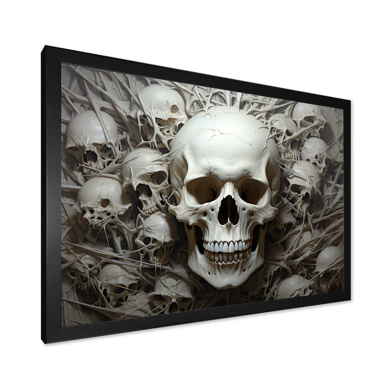 «Skeletal Elegance II», reproduction sur toile, H 16 po x l 32 po x P 1 po, Cadre simple noir