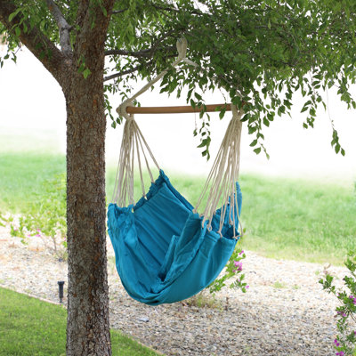 Balancelle suspendue hamac pour l'intérieur et l'extérieur bleu