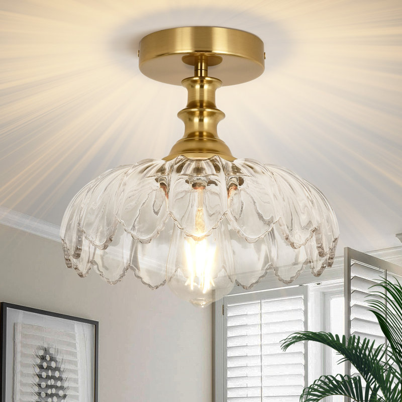 Junathean Flush Mount Ceiling Light, Clear