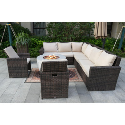Ensemble de conversation modulaire avec coussins