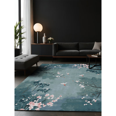 Tapis vert soyeux et moelleux