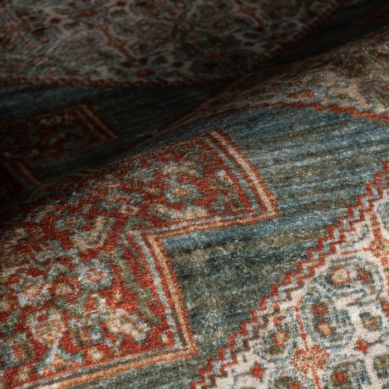 Tapis lavable Audra Medallion, Rectangle 8 pi 6 po x 11 pi 6 po