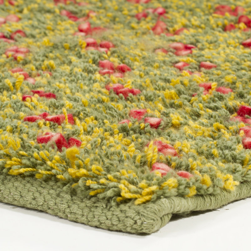 Tapis brun/jaune Funston, Rectangle 7 pi 9 po x 10 pi 6 po, Green/Red
