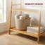 Mattera Natural Bamboo Wooden Clothes Rack, Garment Rail Garment Rack Open Wardrobe, Storage Shelves Bedroom-2104322633
