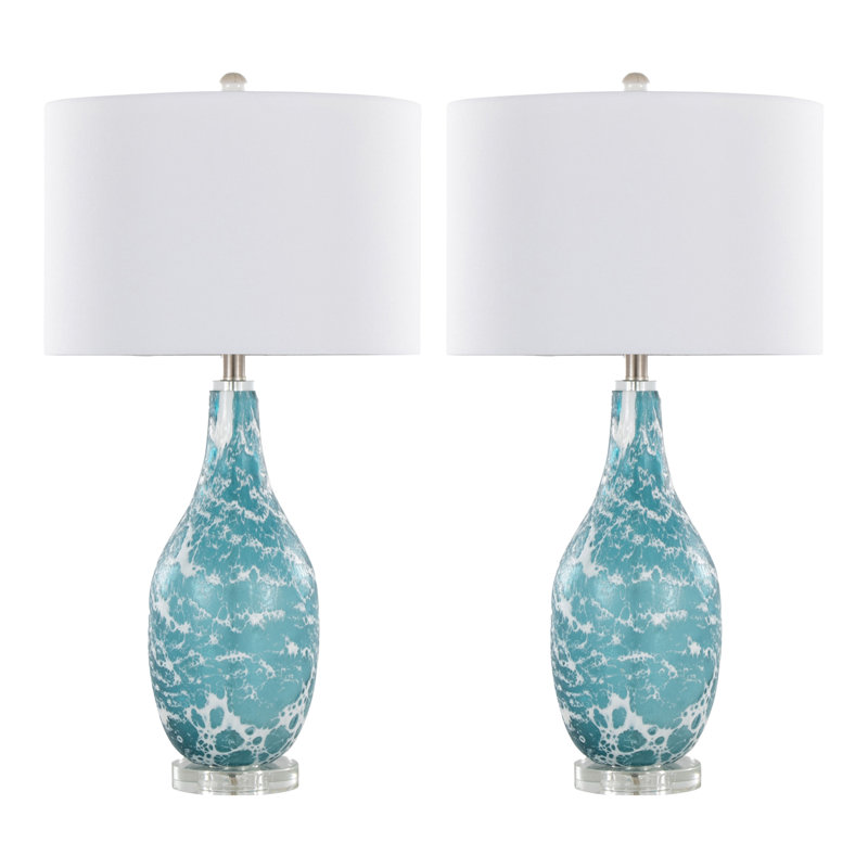 Sokoya 29" Glass Table Lamp - Set Of 2