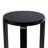  Round Backless Stacking Stools (Set of 2) in Black