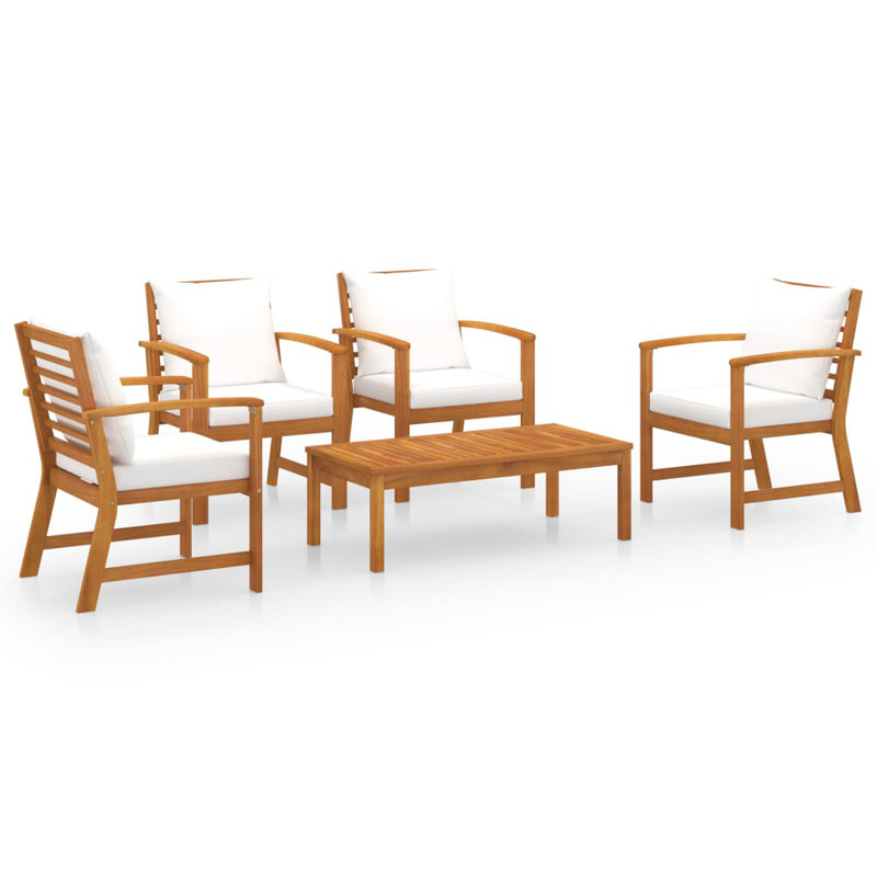Méridienne 5 pièces avec coussins Klakki, Crème, Brun