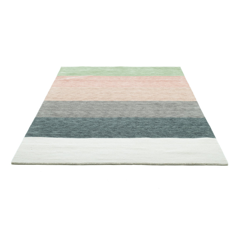 Rectangular Striped Hand Woven Area Rug, Rectangle 170cm x 240cm