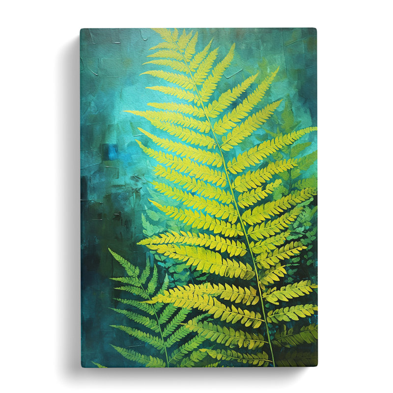 Fern Leaf Expressionism - Print, 60cm H x 40cm W x 3cm D