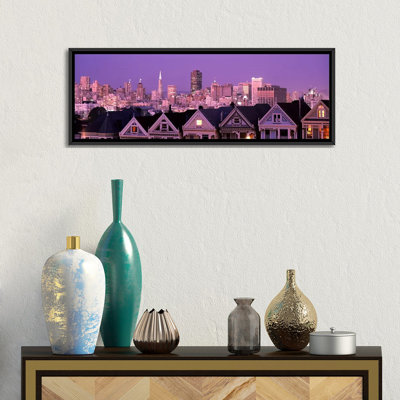 " Skyscrapers Lit Up At Night In A City, San Francisco, California, USA " by Panoramic Images