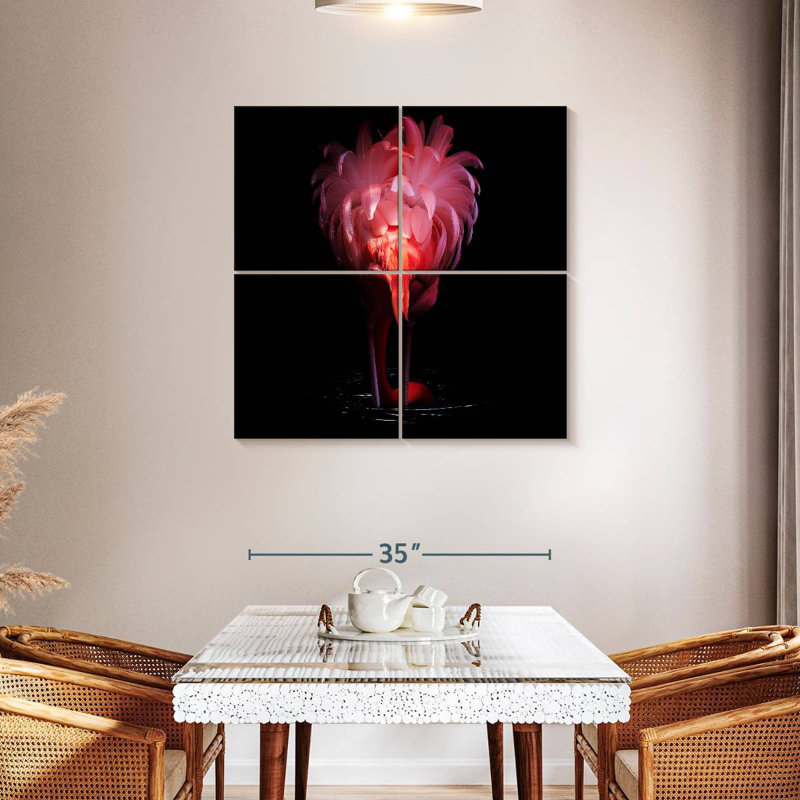 Brampt Pink Flamingo Tail, 38" H x 38" W