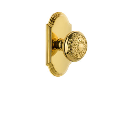 Grandeur Arc Plate Single Dummy with Windsor Door Knob