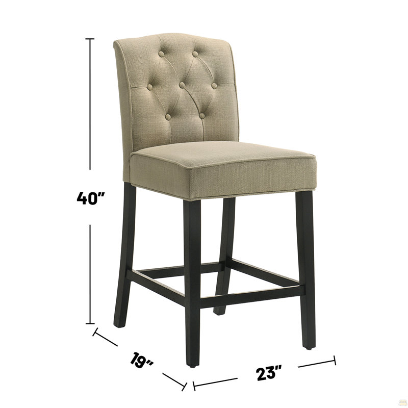 Ensemble de 2 chaises rembourrées en tissu