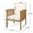 Club Chairs For Outdoor Use - Deep Seating And Cushions Wood With Comfortable Waterproof Lining