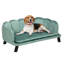Grand canapé en velours - coussin en mousse, perle - design, idéal pour les chiens de grande / moyenne taille