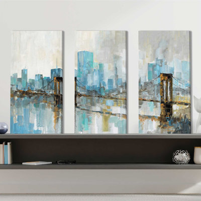 " Teal City Shadows " 3 - Pieces