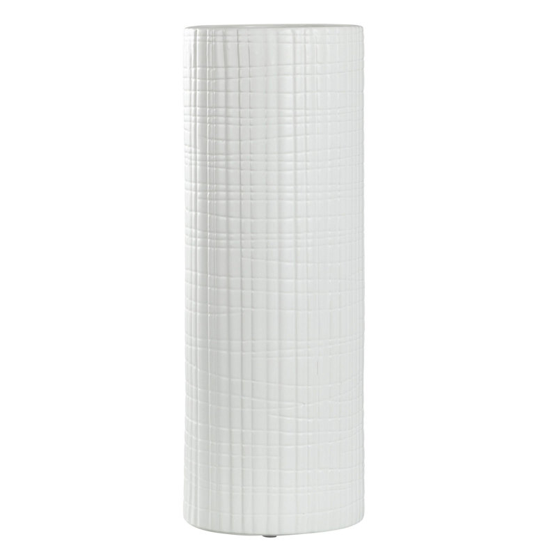 Lutina Ceramic Table Vase - Matte White, White