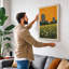Flowers and Towers Retro - Wrapped Canvas-73252456-73252451
