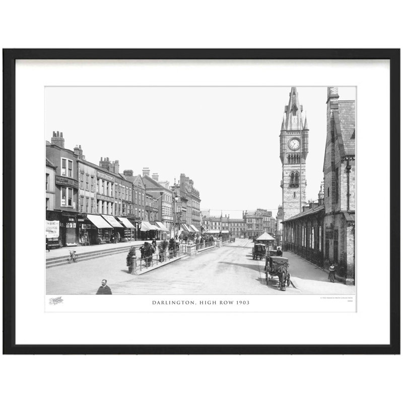 Darlington, High Row 1903 by Francis Frith - Single Picture Frame Print, 28cm H x 36cm W x 2.3cm D