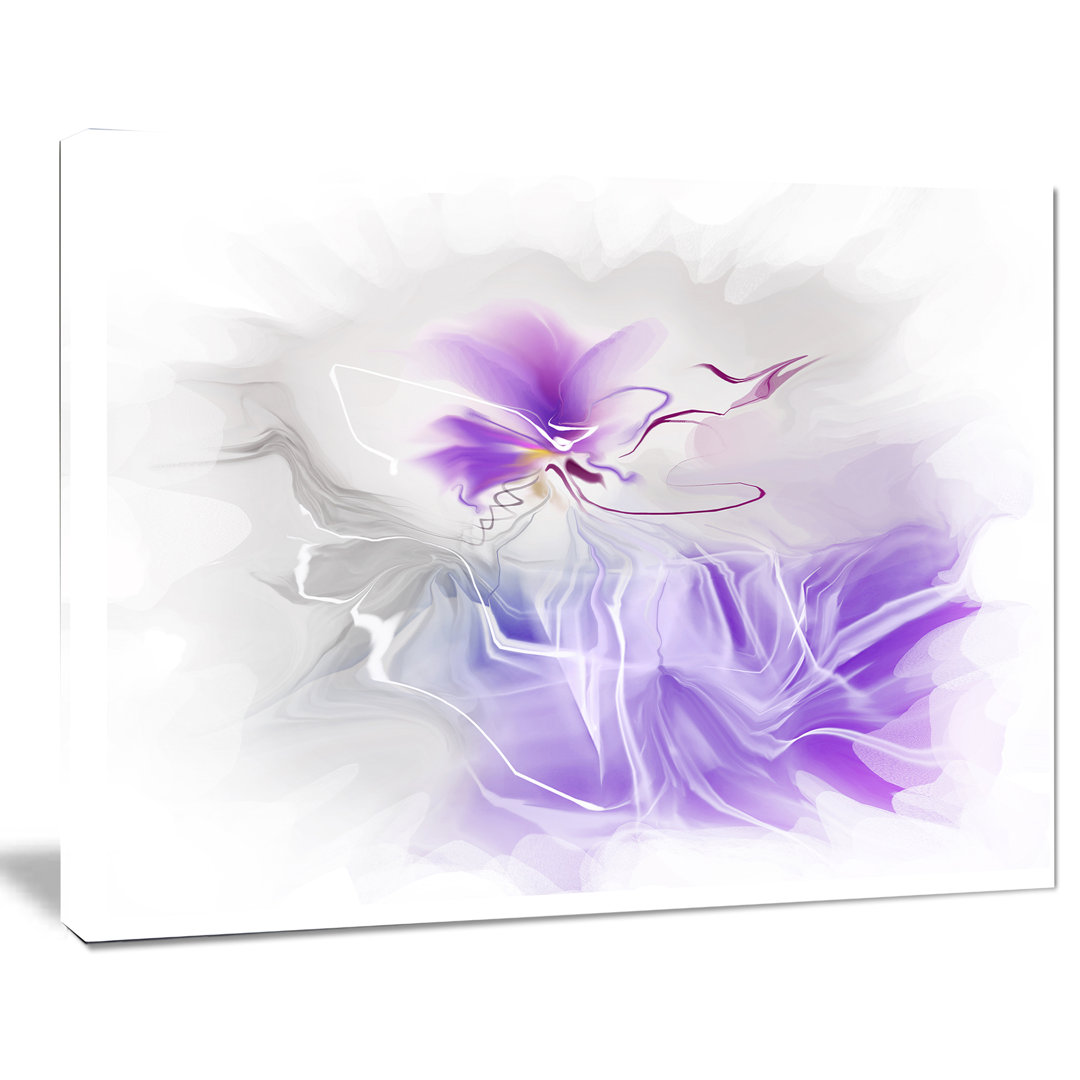 " Abstract Painted Blue Floral Design " Design Art