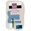 Tapis beige / bleu Deja-245209527