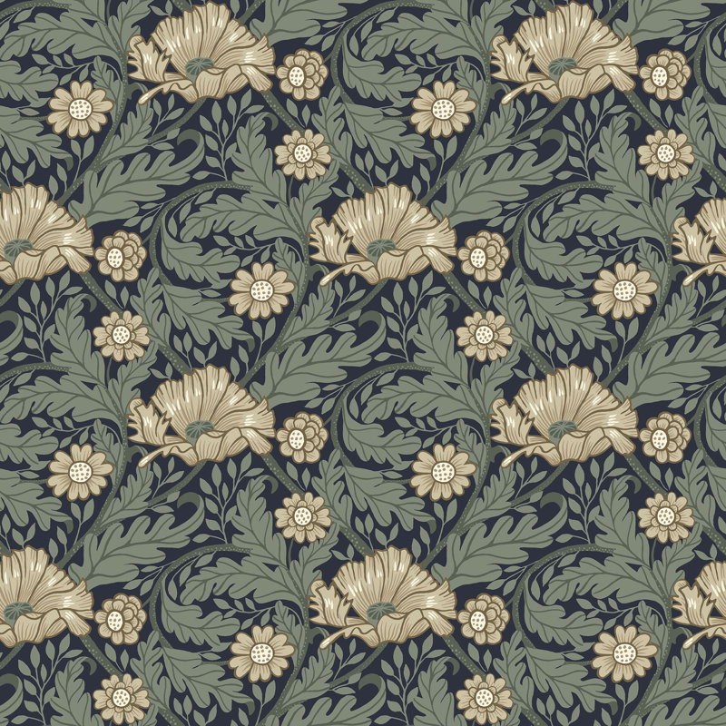Cahterine 10.5m x 53cm Wallpaper Roll, Blue