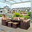 Justussr Rectangular 8 - Person 91.9" Long Dining Set with Cushions