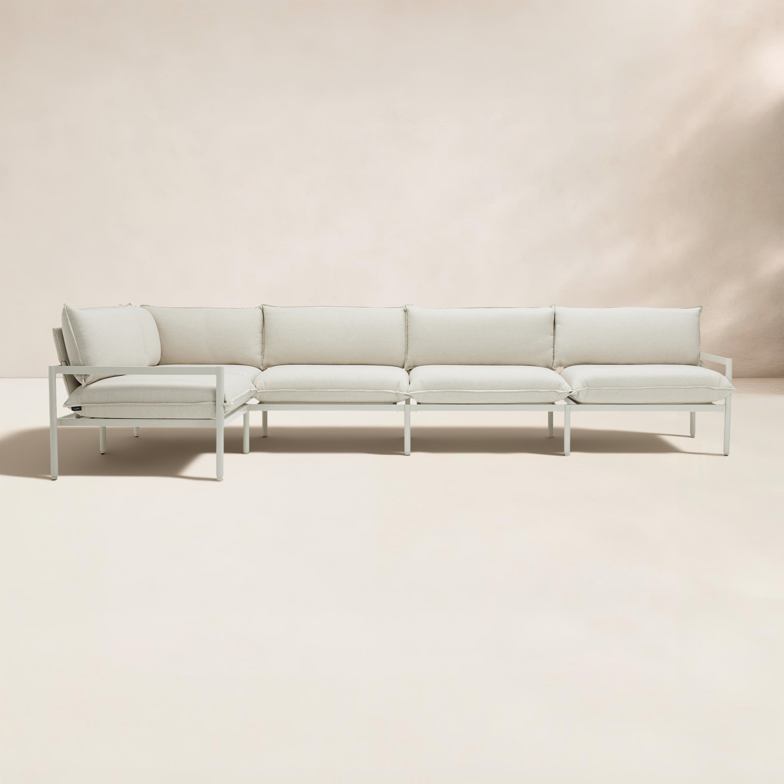 Terra 136" Sunbrella® Patio Sectional, Putty