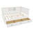 L-Shaped Bed Frame With Drawer And And Bookcase-625023189