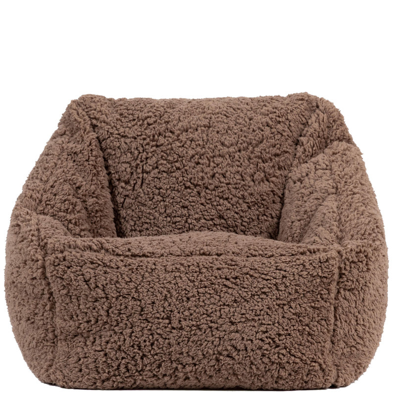 Kids Natalia Fleece Armchair Bean Bag, Brown