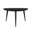 Table basse triangulaire en bois massif, noir