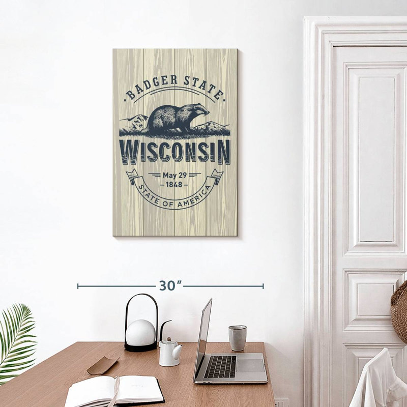Aime Wisconsin Badgers, 30" H x 20" W