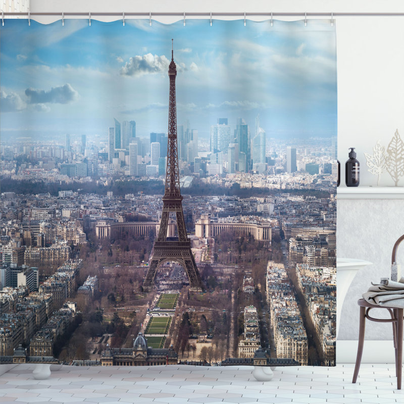 Shower Curtain with Hooks Included, 70"H x 69"W