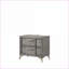 Table de chevet 2 tiroirs gris