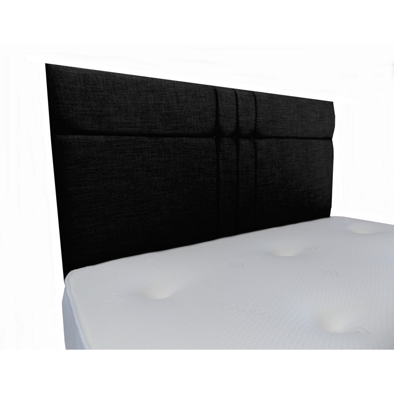 Upholstered Headboard, Small Single (2'6), Naples Velvet, Black