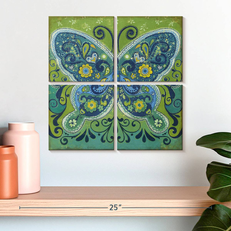 Papillon Brampt mosaïque, H 18 po x l 18 po