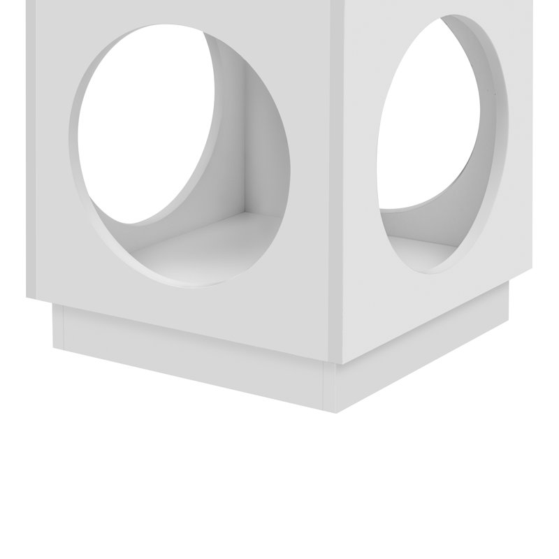 Modern MDF Cat Condo with Hollow Cutouts