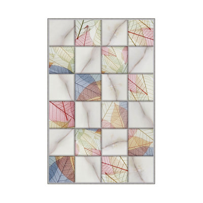 Luxurious Woven Carpet Rug, 2.6 x 4.0 ft | 100% Polyester, 0.4 in Pile Height | Antibacterial & Non-Slip PVC Dot Underside | Machine Washable, 3D Digital Printing | Perfect for Living Room & Bedroom Decor