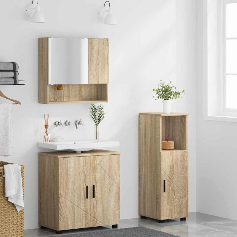 Bathroom Furniture Suite, Light Wood